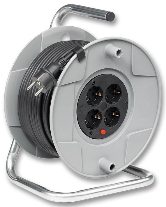 Brennenstuhl 1099140001 Mains Extension Reel, 3 Outlet, Uk, 40M