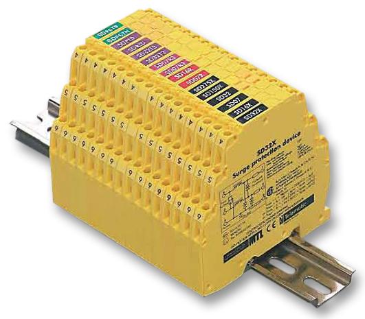 Mtl Surge Technologies Sdpstn Data/signal Line Protector, Din Rail