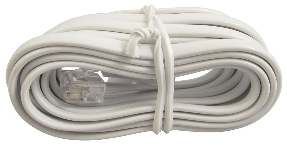 Pro Signal 31040R Bt Plug To Rj11 3M Wht C/wired