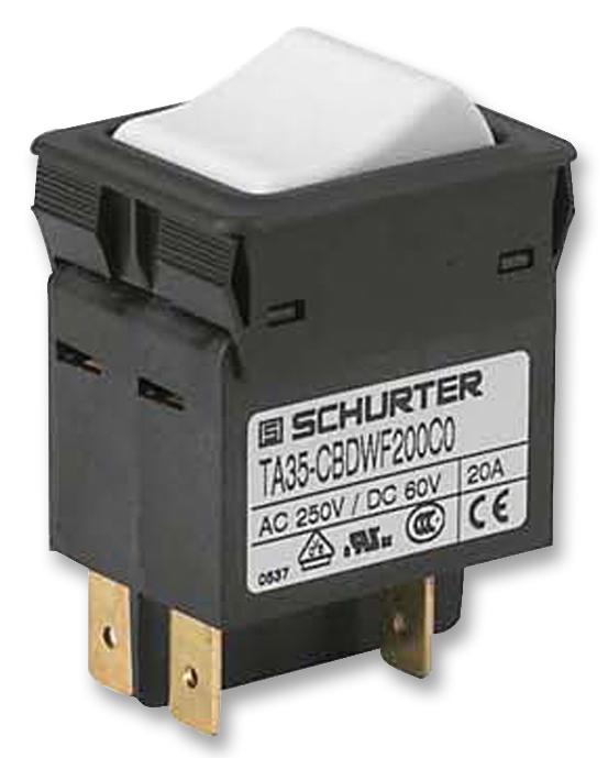 Schurter Ta35-Cbtwf030C0 Circuit Breaker, 2P, 3A