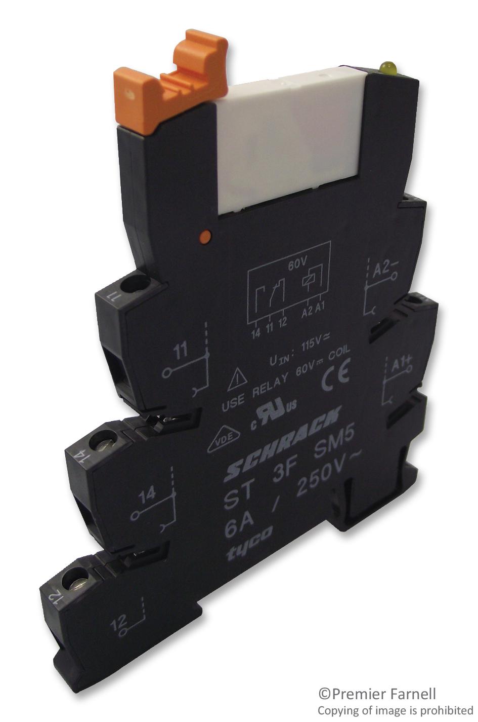 Schrack - Te Connectivity 3-1416100-3 Relay, Spdt, 240Vac, 6A