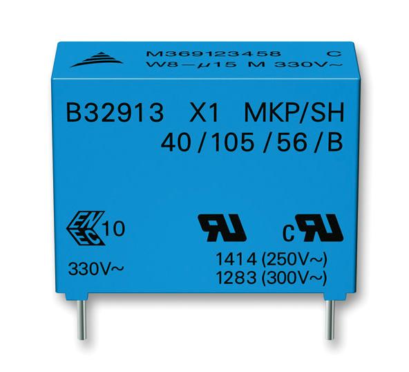 Epcos B32911B3223M189 Cap, 0.022Uf, Class X1, 330V, Rad