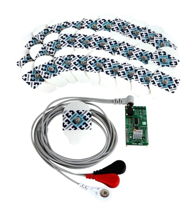 Mikroelektronika Mikroe-2458 Ecg Click Bundle, Easyboard Dev Platform