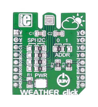 Mikroelektronika Mikroe-1978 Weather Click, Easyboard Dev Platform