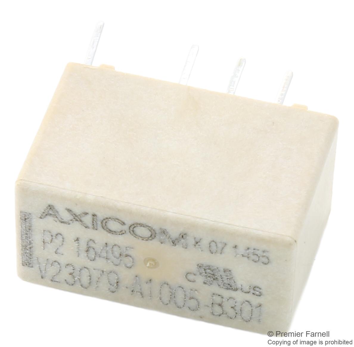 Axicom - Te Connectivity V23079A1005B301... Relay, Signal, Dpdt, 250Vac, 220Vdc, 2A