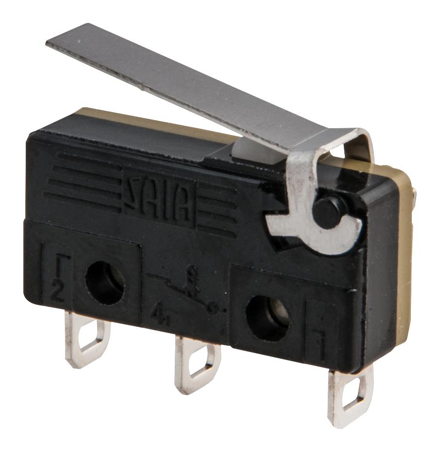 Saia-Burgess Xcg3-J1-Z1 Microswitch, Lever, 1Co, 6A, 250Vac