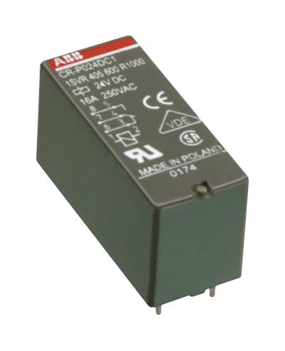 Abb 1Svr405601R4000 Power Rly, Dc, Dpdt, 12Vdc, 8A, 250V