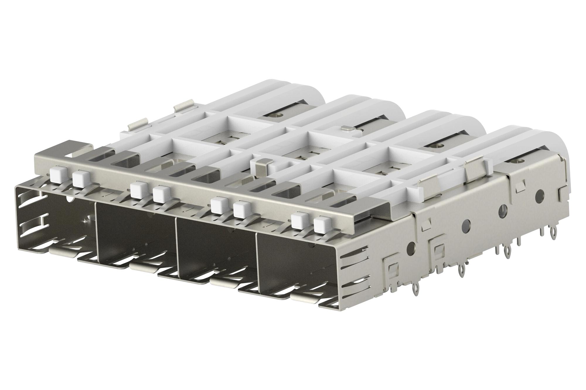 Amp - Te Connectivity 1761008-3 Sfp Cage, 4 Port, Press Fit