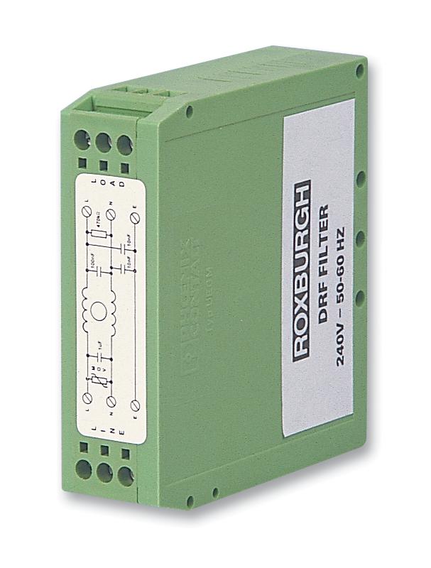 Roxburgh Emc Drf10 Din Rail Filter, 10A, 250V, 2W