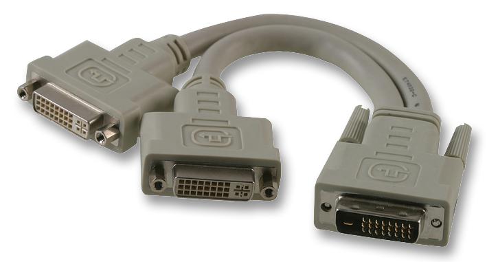 Pro Signal Ps11268 Lead Dvi Plug To 2 Sockets 115Mm