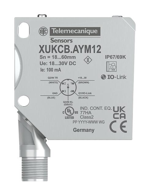 Telemecanique Sensors Xukcblaym12 Photoelectric Sensor, Full Colour, 150Mm