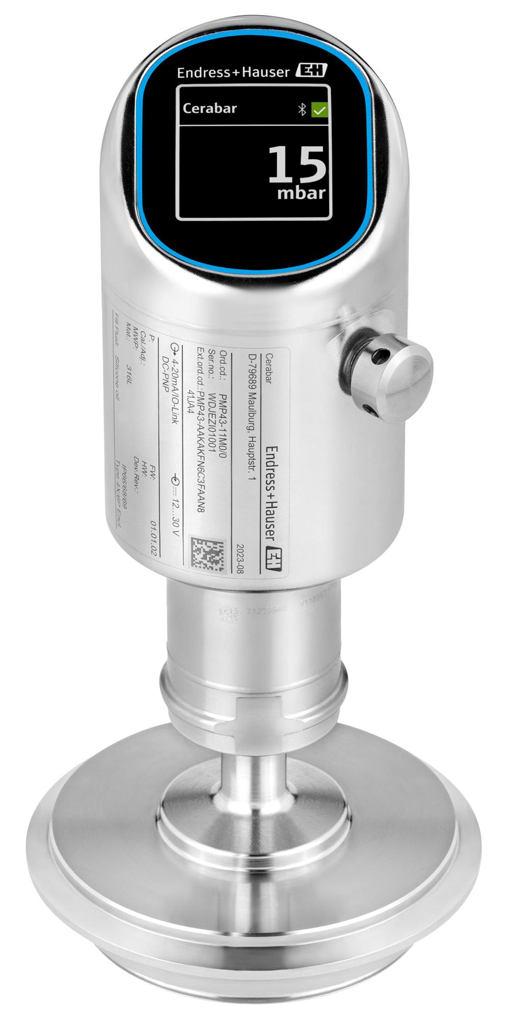 Endress+Hauser Pmp43-Aakakfn6B3Habta3Cja3 Pressure Tx, 1450Psi, 1-1/2tri-Clamp