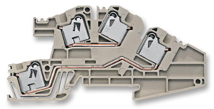 Weidmuller Pdl4 S/l/l Terminal Block, Din Rail, 4Pos, 00Awg