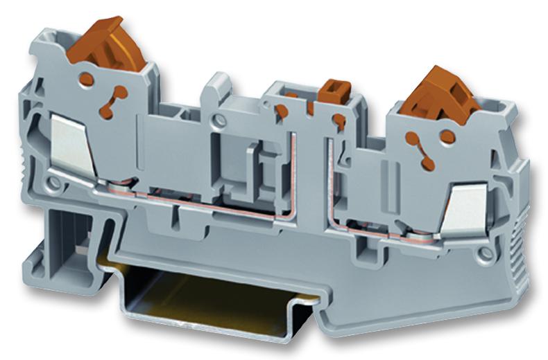 Phoenix Contact 3205103 Terminal Block, Din Rail, 2Pos, 6Awg