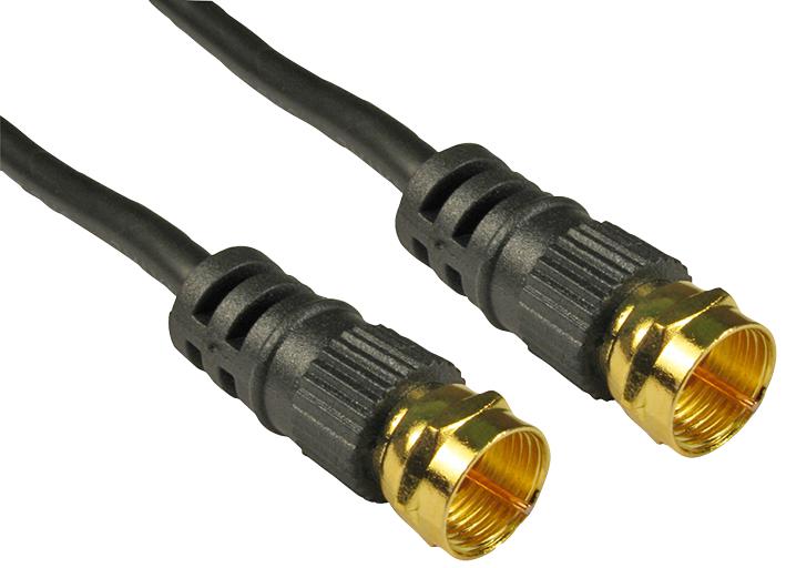 Pro Signal Psg00644 F Plug To Plug Lead - 2M Black/gold