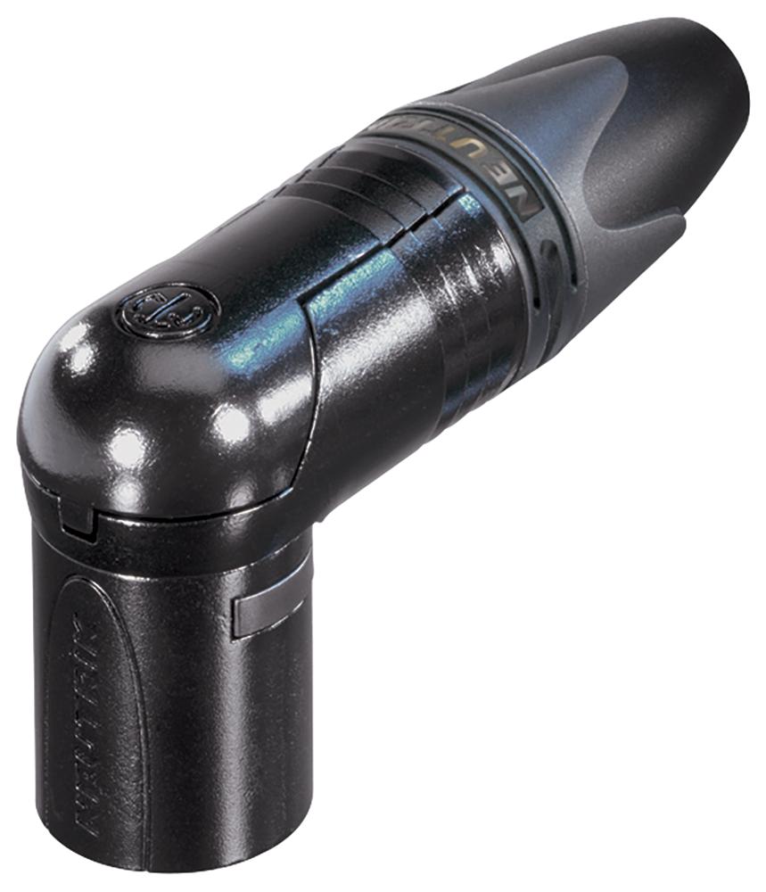 Neutrik Nc3Mrx-B Plug, Xlr, 90Deg, 3Pole