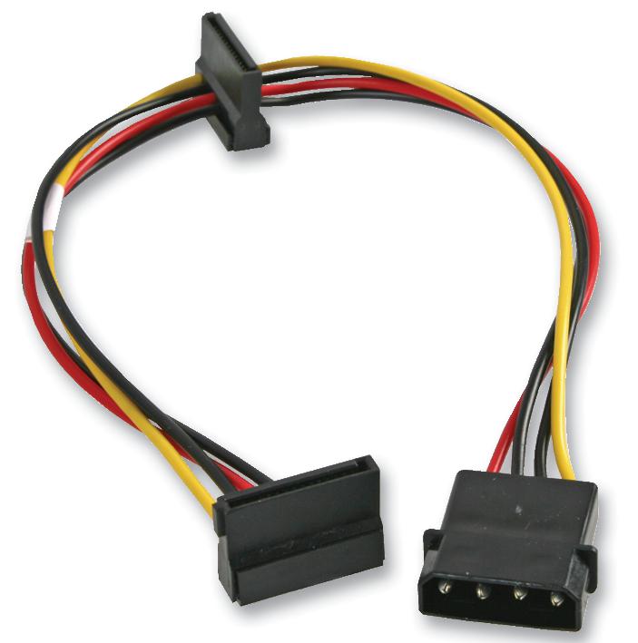 Akasa Ak-Cbpw01-30 Lead,4Pin Molex To 2X15Pin Sata,35Cm