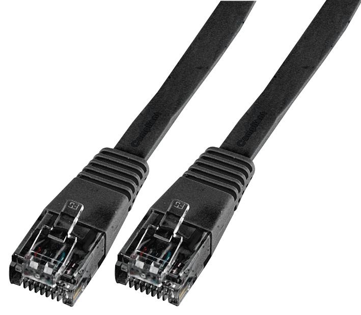 Pro Signal Psg90664 Lead, Flat Cat5E, Lsoh, Black, 0.5M