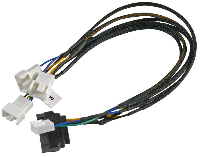 Akasa Ak-Cbfa06-30 Lead, Pwm Fan Splitter (X3)  -  Sata