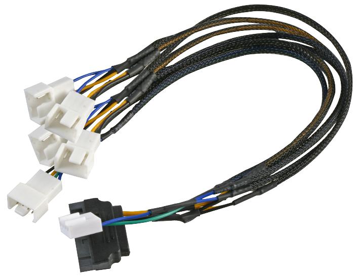 Akasa Ak-Cbfa07-45 Lead, Pwm Fan Splitter (X5)  -  Sata