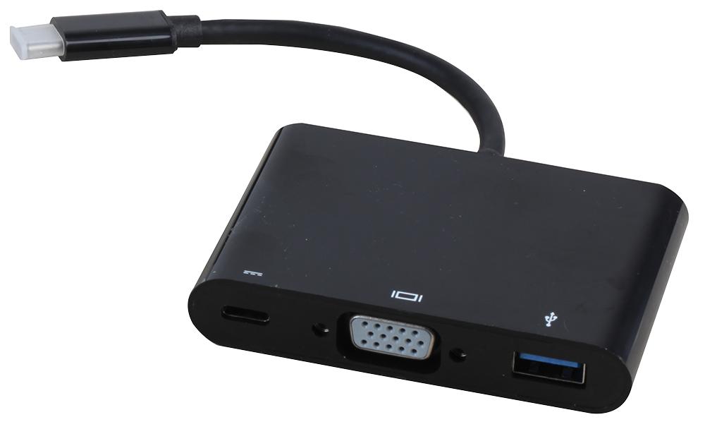 Pro Signal Psg91585 Adapter, Usb-C - Usb3.0/vga/pd, Black