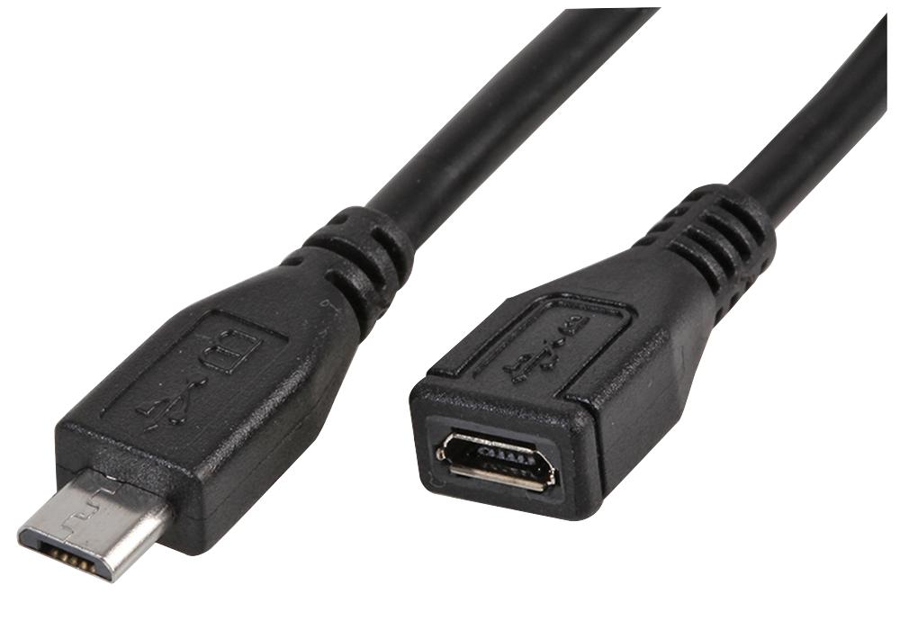 Pro Signal Psg91626 Lead, Micro Usb Extension, M-F, 0.5M