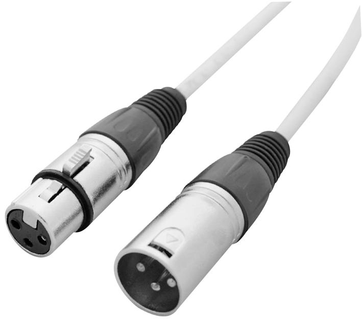 Ledj Cabl209 Dmx Cable, 3Pin, White Outer, 10M