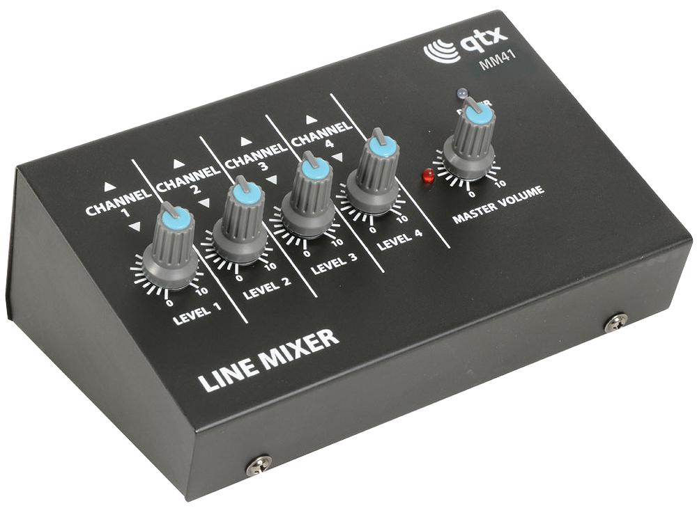 Qtx Mm41 4 Channel Mini Mic Mixer