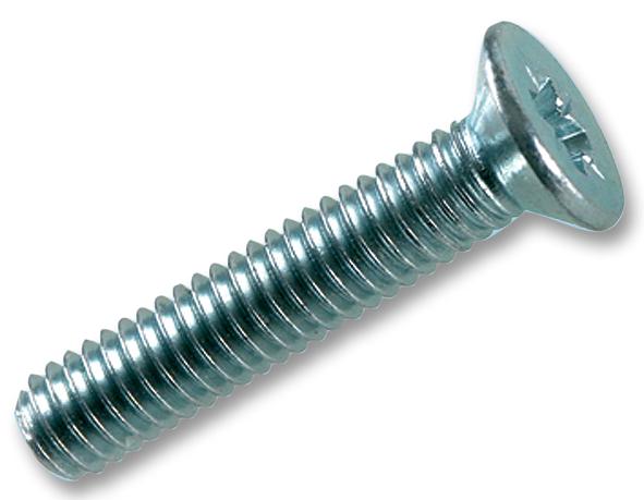 Duratool Cp5M10 Screw, Csk, Pozi, M5X10, 100Pk