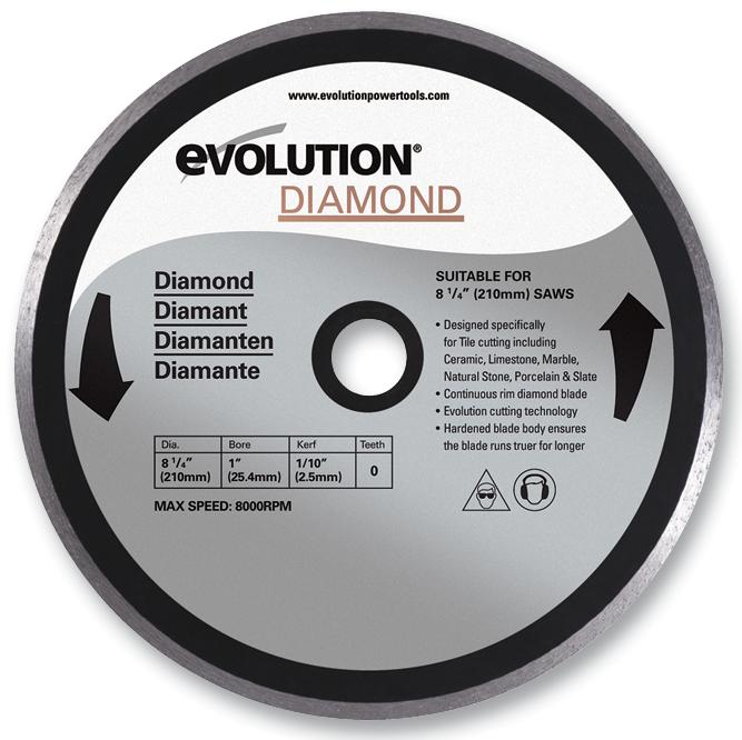 Evolution Rageblade 210D Grinding Disc, 80Mps, 25.4Mm Bore