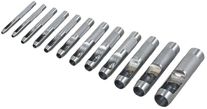 Hilka Tools 49800012 Hollow Punch Set, 12Pc