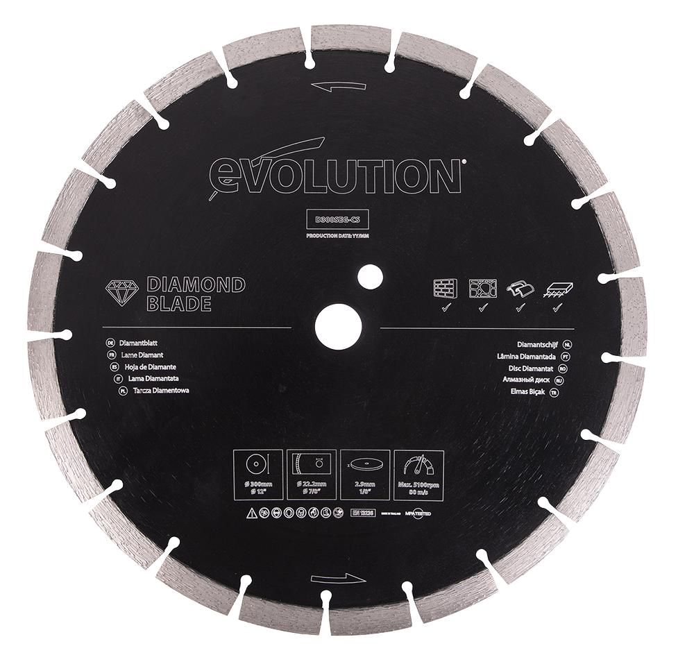 Evolution D300Seg-Cs Grinding Disc, 5100Rpm, 22.23Mm Bore