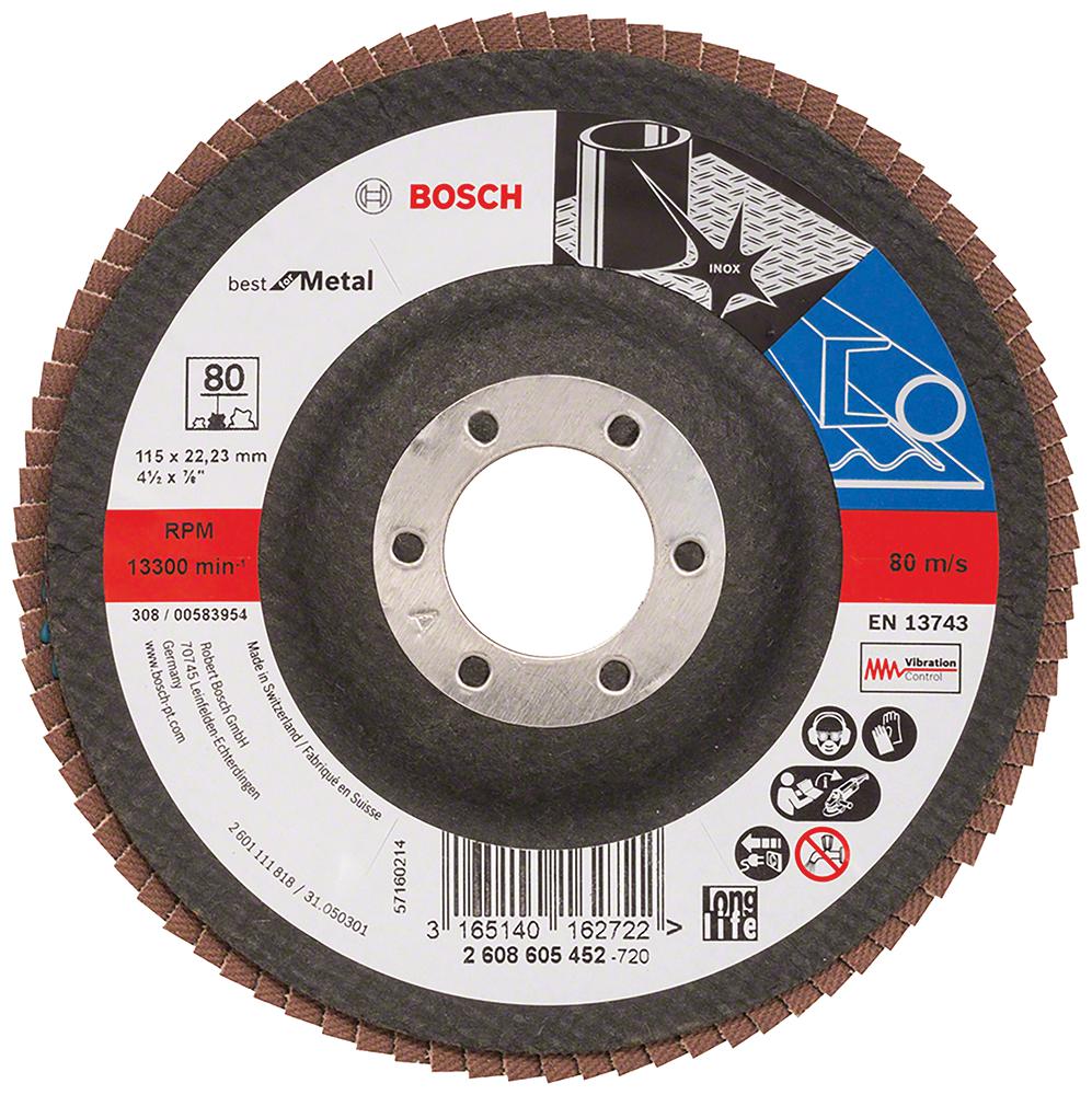 Bosch - Professional (Blue) 2608605452 Flap Disc  115Mm 80G