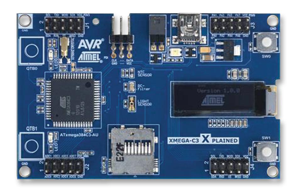 Microchip Atxmegac3-Xpld Xmega-C3 Xplained, Oled Display, Dev Kit