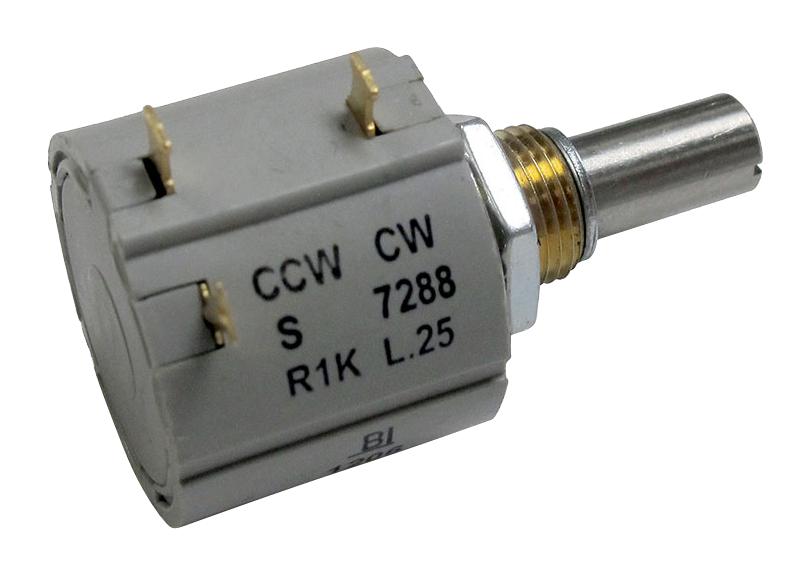 Tt Electronics / Bi Technologies 7286R500L.25 Wirewound Potentiometer, 500 Ohm, 0.05, 2W