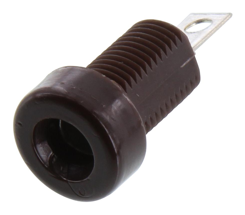 Johnson - Cinch Connectivity 108-0908-001 Banana Jack, 15A, Solder, Brown