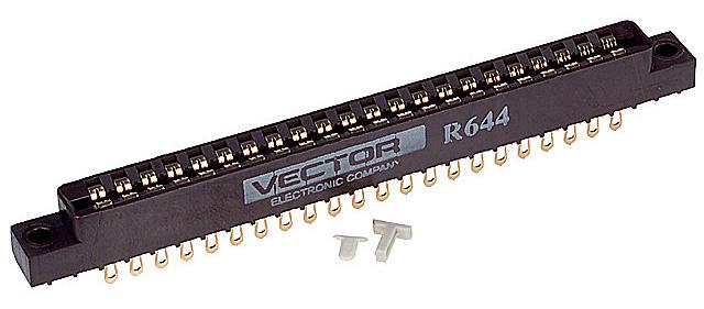 Vector Electronics R644 Card Edge Conn, Dual Side, 44Pos, Panel