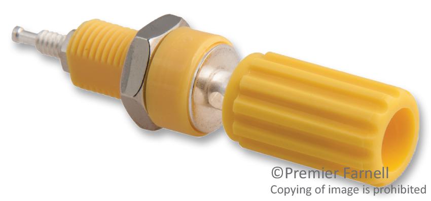 Johnson - Cinch Connectivity 111-0107-001 Binding Post, 15A, #4-40, Stud, Yellow