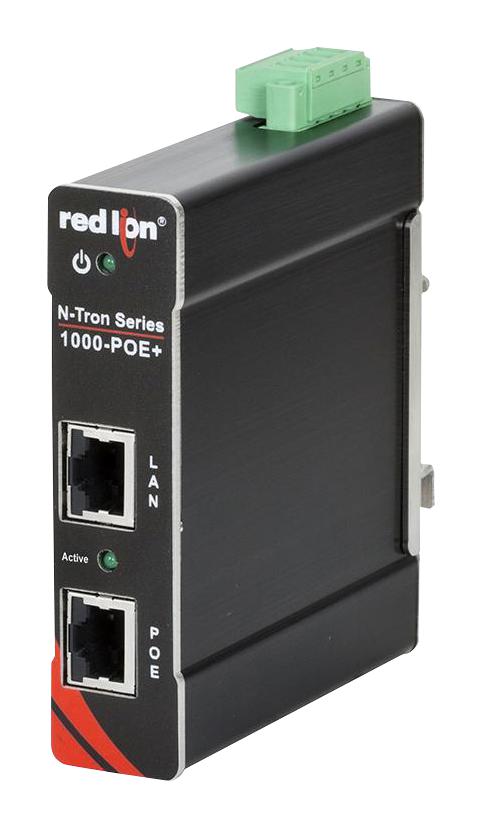 Red Lion Controls 1000-Poe+ Poe Gigabit Injector, 802.3Af, Rj45