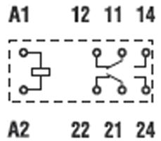 8A 40.52.7.012.0000 FINDER DC DPDT 12V Relè in miniatura