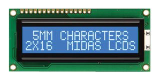 MIDAS DISPLAYS MC21605C6WK-BNMLW-V2