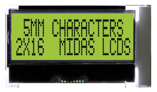 MIDAS DISPLAYS MCCOG21605D6W-SPTLYI